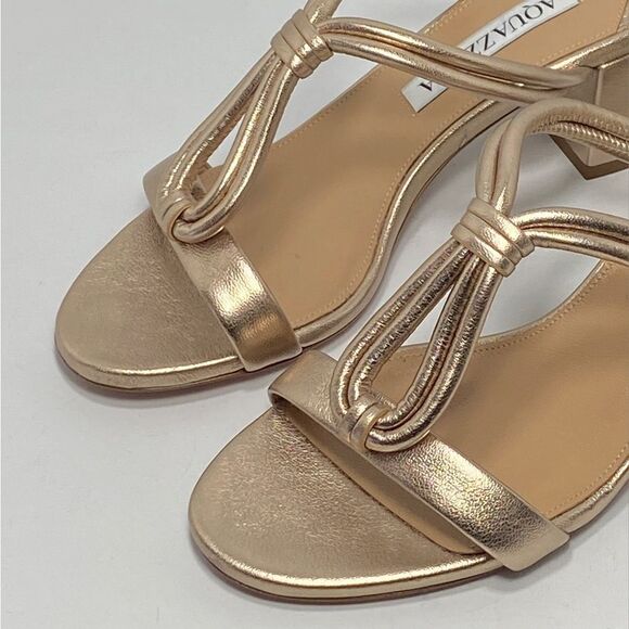 Aquazzura Palisades Metallic Leather Sandals size 35 - Picture 5 of 13
